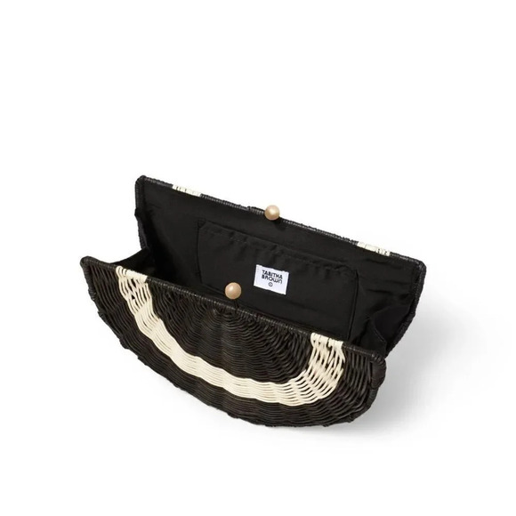 Tabitha Brown for Target Geometric Rattan Clutch Handbag - Picture 1 of 7